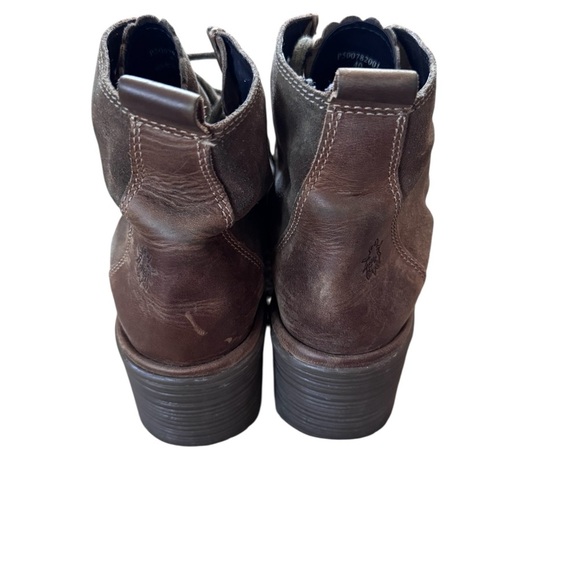 Fly London Boots Women Size 40 Brown Suede Leather Ankle Booties Outdoor - Picture 5 of 7